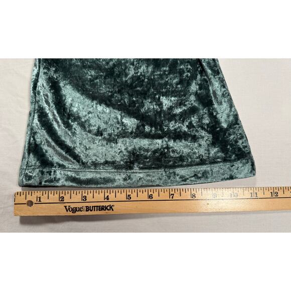 Free People Night Fever Jumpsuit Crushed Velvet Teal Size Small NWT - Picture 12 of 15